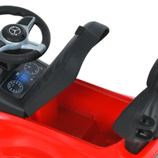 Каталка - толокар 668 L-3 Mercedes с родительской ручкой, красная фото 16