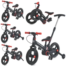 Велосипед - трансформер Profi Kids 12 д. MB 1021-5 беговел, 3 в 1, красно-черный фото 15
