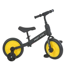 Велосипед - беговел Profi Kids 12 д. MBB 1012-4, трансформер 2 в 1, черно-желтый