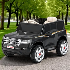 Детский электромобиль джип M 6130 EBLR-2 Toyota черный, мягкое сиденье купить