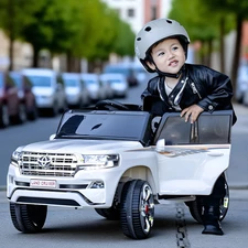 Детский электромобиль джип M 6130 EBLR-3 Toyota красный, EVA колеса фото 14
