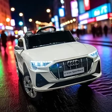 Детская машина M 6133 EBLR-1 Audi белая, четыре мотора фото 37
