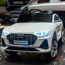Детская машина M 6133 EBLR-1 Audi белая, четыре мотора фото 54
