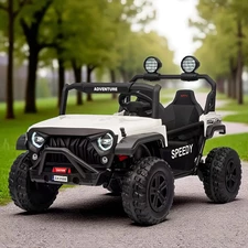 Двухместный детский джип M 6206 EBLR-1 (24V) белый, 4 мотора