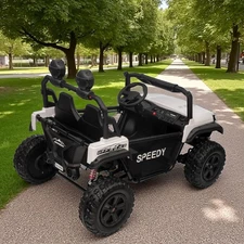 Двухместный детский джип M 6206 EBLR-1 (24V) белый, 4 мотора фото 41