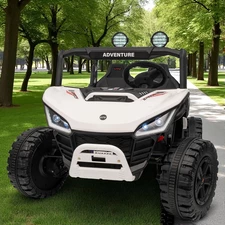 Двухместный детский багги M 6205 EBLR-1 (24V) белый, два аккумулятора фото 54