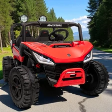 Двухместный детский багги M 6205 EBLR-3 (24V) красный, два аккумулятора купить