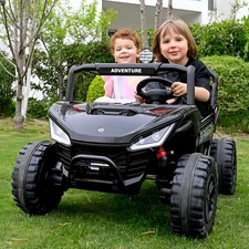 Двухместный детский багги M 6205 EBLR-2 (24V) черный, два аккумулятора