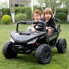 Двухместный детский багги M 6205 EBLR-2 (24V) черный, два аккумулятора фото 41