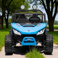Детский электромобиль M 6205 EBLR-4 (24V) двухместный багги, синий фото 14