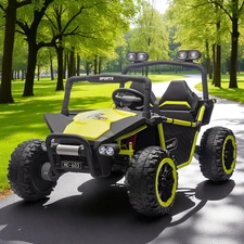 Двухместный детский багги M 6207 EBLR-5 (24V) зеленый, с пультом управления