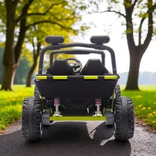 Двухместный детский багги M 6207 EBLR-5 (24V) зеленый, с пультом управления фото 41