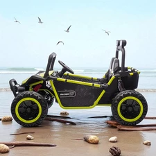 Двухместный детский багги M 6207 EBLR-5 (24V) зеленый, с пультом управления фото 63