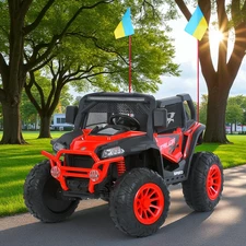 Детский электромобиль багги M 6131 EBLR-3 (24V) красный, четыре мотора