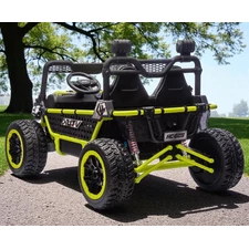 Двухместный детский багги M 6208 EBLR-5 (24V) зеленый, мягкие EVA колеса фото 37