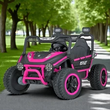 Двухместный детский багги M 6208 EBLR-8 (24V) для девочки, розовый