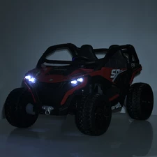 Двухместный детский багги M 6075 EBLR-6 (24V) желтый, четыре мотора фото 31