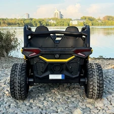 Двухместный детский багги M 6075 EBLR-6 (24V) желтый, четыре мотора фото 63