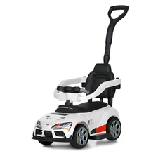 Детская каталка - электромобиль M 6129 EBLR-1 Toyota белая, с родительской ручкой фото 16