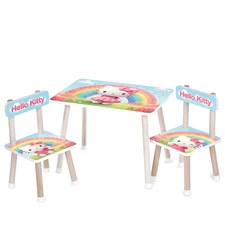Детский столик M 501-34 Hello Kitty, столешница 60 х 40 см, 2 стульчика, розовый фото 14