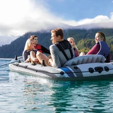 Пятиместная надувная лодка Intex 66325, Excursion 5, 366 х 168 х 43 см. фото 14