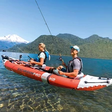 Двухместная надувная лодка Intex 68309, Excursion Pro K2, 384 х 94 х 46 см.