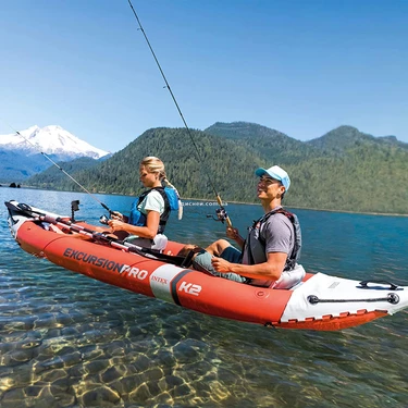 Двухместная надувная лодка Intex 68309, Excursion Pro K2, 384 х 94 х 46 см.