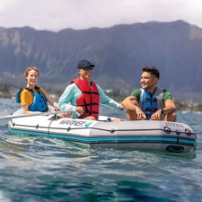 Четырехместная надувная лодка Intex 68376, Mariner 4 Set, 328 х 145 х 48 см. купить