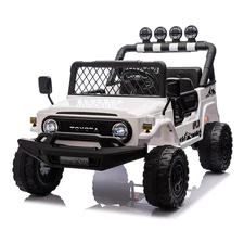 Двухместный детский джип 2566 AEBLR-1 (24V) Toyota, белый фото 41