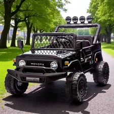 Двухместный детский джип 2566 AEBLR-2 (24V) Toyota, черный