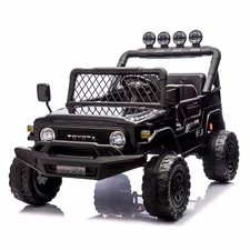 Двухместный детский джип 2566 AEBLR-2 (24V) Toyota, черный купить