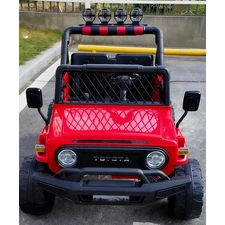 Двухместный детский джип 2566 AEBLR-3 (24V) Toyota, красный фото 14