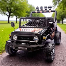 Детский электромобиль джип 2566 AEBLR-18 (24V) двухместный, Toyota, камуфляж