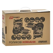 Детские раздвижные ролики A 4158-L-B, размер 39-42, черные фото 37