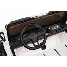 Двухместный детский джип M 6204 EBLR-1 (24V) белый, мягкие EVA колеса фото 18
