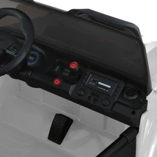 Двухместный детский джип M 6204 EBLR-1 (24V) белый, мягкие EVA колеса фото 28