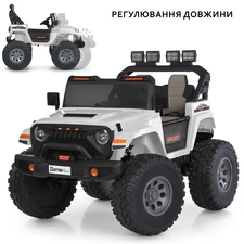 Двухместный детский джип M 6204 EBLR-1 (24V) белый, мягкие EVA колеса фото 54
