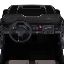 Двухместный детский джип M 6204 EBLR-2 (24V) черный, мягкие EVA колеса фото 22