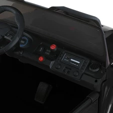 Двухместный детский джип M 6204 EBLR-2 (24V) черный, мягкие EVA колеса фото 28