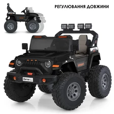 Двухместный детский джип M 6204 EBLR-2 (24V) черный, мягкие EVA колеса фото 63