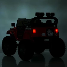 Детский электромобиль джип M 6204 EBLR-3 (24V) двухместный, красный фото 31