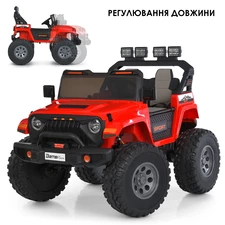 Детский электромобиль джип M 6204 EBLR-3 (24V) двухместный, красный фото 41