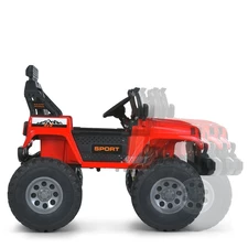Детский электромобиль джип M 6204 EBLR-3 (24V) двухместный, красный фото 54
