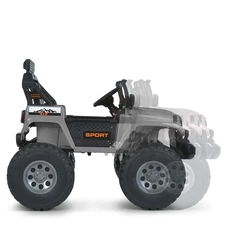Детский электромобиль джип M 6204 EBLR-11 (24V) двухместный, серый фото 54