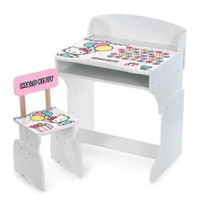 Детская парта M 301-1 со стульчиком, Hello Kitty, украинский алфавит, розовая