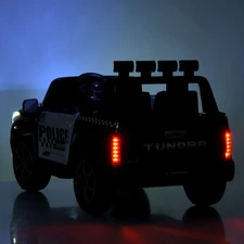 Двухместный детский электромобиль джип M 6192 EBLR-2-1 (24V) полиция, черно-белый фото 63