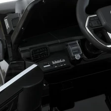 Двухместный детский электромобиль джип M 6192 EBLR-2-1 (24V) полиция, черно-белый фото 86