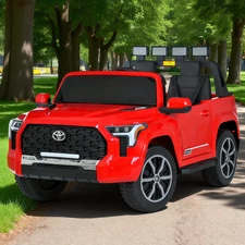 Детский джип M 6192 EBLR-3 (24V) электромобиль Toyota, мягкое сиденье, красный