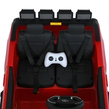 Двухместный детский джип M 6192 EBLR-3 (24V) электромобиль Toyota, мягкое сиденье, красный фото 16