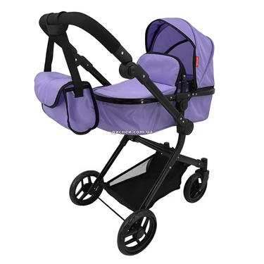 Коляска для куклы 2 в 1 Carrello Alfa 9707 Purple с сумочкой, фиолетовая